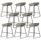 Modern Armless Backrest Counter Stool Iron Cafe Bar Stool with Pedal and Acrylic Seat Gray 8 Piece Set Short Stool(18"H) Clearhalo 'Bar Furniture' 'Bar Stools' 'bar_stools' 'furn' 'furn_bar_stools' 'Furniture' 'furniture_bar_stools' 'Kitchen & Dining Furniture' 5061883