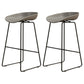 Modern Armless Backrest Counter Stool Iron Cafe Bar Stool with Pedal and Acrylic Seat Gray 2 Piece Set Counter Stool(26"H) Clearhalo 'Bar Furniture' 'Bar Stools' 'bar_stools' 'furn' 'furn_bar_stools' 'Furniture' 'furniture_bar_stools' 'Kitchen & Dining Furniture' 5061884