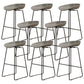 Modern Armless Backrest Counter Stool Iron Cafe Bar Stool with Pedal and Acrylic Seat Gray 8 Piece Set Counter Stool(26"H) Clearhalo 'Bar Furniture' 'Bar Stools' 'bar_stools' 'furn' 'furn_bar_stools' 'Furniture' 'furniture_bar_stools' 'Kitchen & Dining Furniture' 5061887
