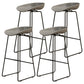 Modern Armless Backrest Counter Stool Iron Cafe Bar Stool with Pedal and Acrylic Seat Gray 4 Piece Set Bar Stool(30"H) Clearhalo 'Bar Furniture' 'Bar Stools' 'bar_stools' 'furn' 'furn_bar_stools' 'Furniture' 'furniture_bar_stools' 'Kitchen & Dining Furniture' 5061889