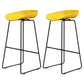 Modern Armless Backrest Counter Stool Iron Cafe Bar Stool with Pedal and Acrylic Seat Yellow 2 Piece Set Bar Stool(30"H) Clearhalo 'Bar Furniture' 'Bar Stools' 'bar_stools' 'furn' 'furn_bar_stools' 'Furniture' 'furniture_bar_stools' 'Kitchen & Dining Furniture' 5061912