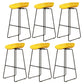 Modern Armless Backrest Counter Stool Iron Cafe Bar Stool with Pedal and Acrylic Seat Yellow 6 Piece Set Bar Stool(30"H) Clearhalo 'Bar Furniture' 'Bar Stools' 'bar_stools' 'furn' 'furn_bar_stools' 'Furniture' 'furniture_bar_stools' 'Kitchen & Dining Furniture' 5061914