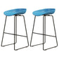 Modern Armless Backrest Counter Stool Iron Cafe Bar Stool with Pedal and Acrylic Seat Blue 2 Piece Set Counter Stool(26"H) Clearhalo 'Bar Furniture' 'Bar Stools' 'bar_stools' 'furn' 'furn_bar_stools' 'Furniture' 'furniture_bar_stools' 'Kitchen & Dining Furniture' 5061920