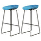 Modern Armless Backrest Counter Stool Iron Cafe Bar Stool with Pedal and Acrylic Seat Blue 2 Piece Set Bar Stool(30"H) Clearhalo 'Bar Furniture' 'Bar Stools' 'bar_stools' 'furn' 'furn_bar_stools' 'Furniture' 'furniture_bar_stools' 'Kitchen & Dining Furniture' 5061924