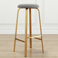 Nordic Armless Backless Counter Stool Iron Cafe Bar Stool with Cushion and Pedal Clearhalo 'Bar Furniture' 'Bar Stools' 'bar_stools' 'furn' 'furn_bar_stools' 'Furniture' 'furniture_bar_stools' 'Kitchen & Dining Furniture' 5061937