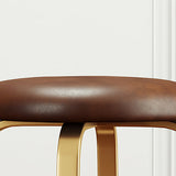 Nordic Armless Backless Counter Stool Iron Cafe Bar Stool with Cushion and Pedal Clearhalo 'Bar Furniture' 'Bar Stools' 'bar_stools' 'furn' 'furn_bar_stools' 'Furniture' 'furniture_bar_stools' 'Kitchen & Dining Furniture' 5061941