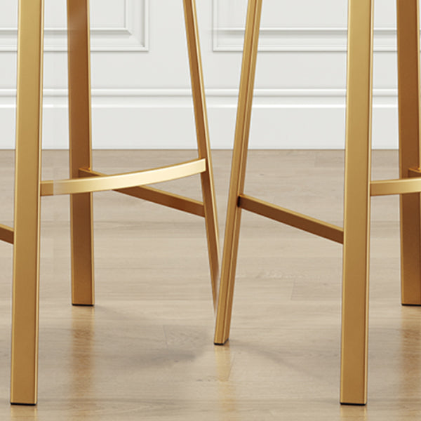 Nordic Armless Backless Counter Stool Iron Cafe Bar Stool with Cushion and Pedal Clearhalo 'Bar Furniture' 'Bar Stools' 'bar_stools' 'furn' 'furn_bar_stools' 'Furniture' 'furniture_bar_stools' 'Kitchen & Dining Furniture' 5061943