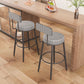 Modern Armless Backrest Counter Stool Iron Dessert Shop Bar Stool with Cushion and Pedal Clearhalo 'Bar Furniture' 'Bar Stools' 'bar_stools' 'furn' 'furn_bar_stools' 'Furniture' 'furniture_bar_stools' 'Kitchen & Dining Furniture' 5061989