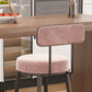 Modern Armless Backrest Counter Stool Iron Dessert Shop Bar Stool with Cushion and Pedal Clearhalo 'Bar Furniture' 'Bar Stools' 'bar_stools' 'furn' 'furn_bar_stools' 'Furniture' 'furniture_bar_stools' 'Kitchen & Dining Furniture' 5062003