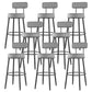 Modern Armless Backrest Counter Stool Iron Dessert Shop Bar Stool with Cushion and Pedal Black White 8 Piece Set Clearhalo 'Bar Furniture' 'Bar Stools' 'bar_stools' 'furn' 'furn_bar_stools' 'Furniture' 'furniture_bar_stools' 'Kitchen & Dining Furniture' 5062004