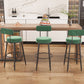 Modern Armless Backrest Counter Stool Iron Dessert Shop Bar Stool with Cushion and Pedal Clearhalo 'Bar Furniture' 'Bar Stools' 'bar_stools' 'furn' 'furn_bar_stools' 'Furniture' 'furniture_bar_stools' 'Kitchen & Dining Furniture' 5062009