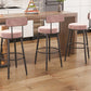 Modern Armless Backrest Counter Stool Iron Dessert Shop Bar Stool with Cushion and Pedal Clearhalo 'Bar Furniture' 'Bar Stools' 'bar_stools' 'furn' 'furn_bar_stools' 'Furniture' 'furniture_bar_stools' 'Kitchen & Dining Furniture' 5062011