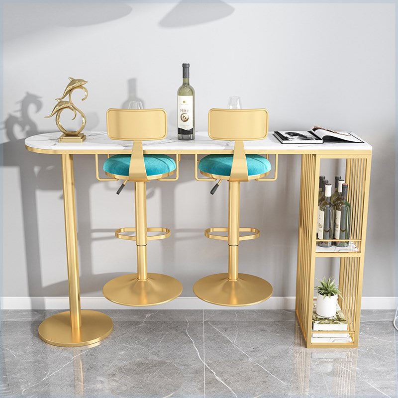 Glam Liftable Backrest Counter Stool Iron Cafe Bar Stool with Velvet Cushion and Pedal Clearhalo 'Bar Furniture' 'Bar Stools' 'bar_stools' 'furn' 'furn_bar_stools' 'Furniture' 'furniture_bar_stools' 'Kitchen & Dining Furniture' 5062030