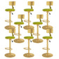 Glam Liftable Backrest Counter Stool Iron Cafe Bar Stool with Velvet Cushion and Pedal Lemon Green 8 Piece Set Clearhalo 'Bar Furniture' 'Bar Stools' 'bar_stools' 'furn' 'furn_bar_stools' 'Furniture' 'furniture_bar_stools' 'Kitchen & Dining Furniture' 5062047