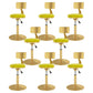Glam Liftable Backrest Counter Stool Iron Cafe Bar Stool with Velvet Cushion and Pedal Light Yellow 8 Piece Set Clearhalo 'Bar Furniture' 'Bar Stools' 'bar_stools' 'furn' 'furn_bar_stools' 'Furniture' 'furniture_bar_stools' 'Kitchen & Dining Furniture' 5062093