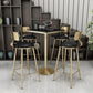 Glam Leather and Metal Counter Stool Round Low Back Bar Stool for Coffee Shop Clearhalo 'Bar Furniture' 'Bar Stools' 'bar_stools' 'furn' 'furn_bar_stools' 'Furniture' 'furniture_bar_stools' 'Kitchen & Dining Furniture' 5062236