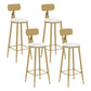 Glam Leather and Metal Counter Stool Round Low Back Bar Stool for Coffee Shop White 4 Piece Set Clearhalo 'Bar Furniture' 'Bar Stools' 'bar_stools' 'furn' 'furn_bar_stools' 'Furniture' 'furniture_bar_stools' 'Kitchen & Dining Furniture' 5062240