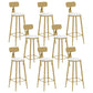 Glam Leather and Metal Counter Stool Round Low Back Bar Stool for Coffee Shop White 8 Piece Set Clearhalo 'Bar Furniture' 'Bar Stools' 'bar_stools' 'furn' 'furn_bar_stools' 'Furniture' 'furniture_bar_stools' 'Kitchen & Dining Furniture' 5062244