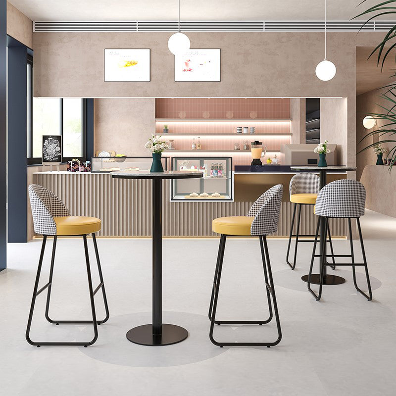 Leather Counter Stool Bucket Modern Footrest Counter & Bar Stool for Coffee Shop Clearhalo 'Bar Furniture' 'Bar Stools' 'bar_stools' 'furn' 'furn_bar_stools' 'Furniture' 'furniture_bar_stools' 'Kitchen & Dining Furniture' 5062247