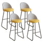 Leather Counter Stool Bucket Modern Footrest Counter & Bar Stool for Coffee Shop Yellow 4 Piece Set Clearhalo 'Bar Furniture' 'Bar Stools' 'bar_stools' 'furn' 'furn_bar_stools' 'Furniture' 'furniture_bar_stools' 'Kitchen & Dining Furniture' 5062250