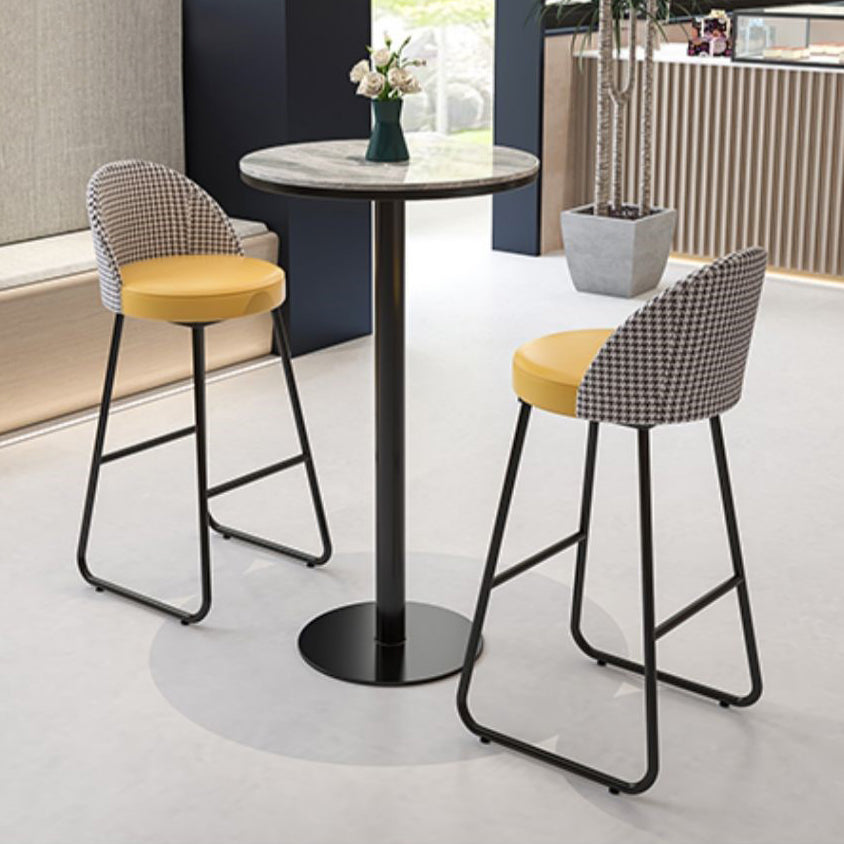 Leather Counter Stool Bucket Modern Footrest Counter & Bar Stool for Coffee Shop Clearhalo 'Bar Furniture' 'Bar Stools' 'bar_stools' 'furn' 'furn_bar_stools' 'Furniture' 'furniture_bar_stools' 'Kitchen & Dining Furniture' 5062253