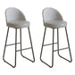 Leather Counter Stool Bucket Modern Footrest Counter & Bar Stool for Coffee Shop Grey 2 Piece Set Clearhalo 'Bar Furniture' 'Bar Stools' 'bar_stools' 'furn' 'furn_bar_stools' 'Furniture' 'furniture_bar_stools' 'Kitchen & Dining Furniture' 5062255