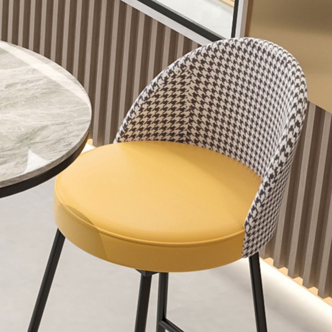 Leather Counter Stool Bucket Modern Footrest Counter & Bar Stool for Coffee Shop Clearhalo 'Bar Furniture' 'Bar Stools' 'bar_stools' 'furn' 'furn_bar_stools' 'Furniture' 'furniture_bar_stools' 'Kitchen & Dining Furniture' 5062259