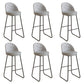 Leather Counter Stool Bucket Modern Footrest Counter & Bar Stool for Coffee Shop Grey 6 Piece Set Clearhalo 'Bar Furniture' 'Bar Stools' 'bar_stools' 'furn' 'furn_bar_stools' 'Furniture' 'furniture_bar_stools' 'Kitchen & Dining Furniture' 5062260