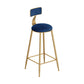Scandinavian Footrest Counter Chair Low Back Round Upholstered Counter-height Stool Clearhalo 'Bar Furniture' 'Bar Stools' 'bar_stools' 'furn' 'furn_bar_stools' 'Furniture' 'furniture_bar_stools' 'Kitchen & Dining Furniture' 5062284