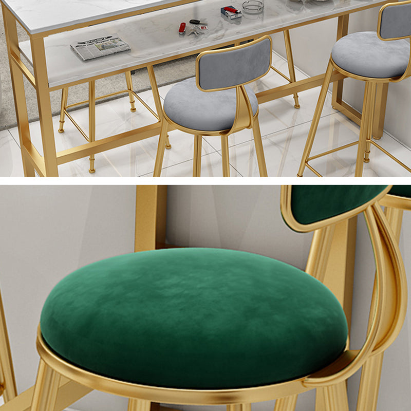 Scandinavian Footrest Counter Chair Low Back Round Upholstered Counter-height Stool Clearhalo 'Bar Furniture' 'Bar Stools' 'bar_stools' 'furn' 'furn_bar_stools' 'Furniture' 'furniture_bar_stools' 'Kitchen & Dining Furniture' 5062285