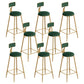 Scandinavian Footrest Counter Chair Low Back Round Upholstered Counter-height Stool Green 8 Piece Set Clearhalo 'Bar Furniture' 'Bar Stools' 'bar_stools' 'furn' 'furn_bar_stools' 'Furniture' 'furniture_bar_stools' 'Kitchen & Dining Furniture' 5062289