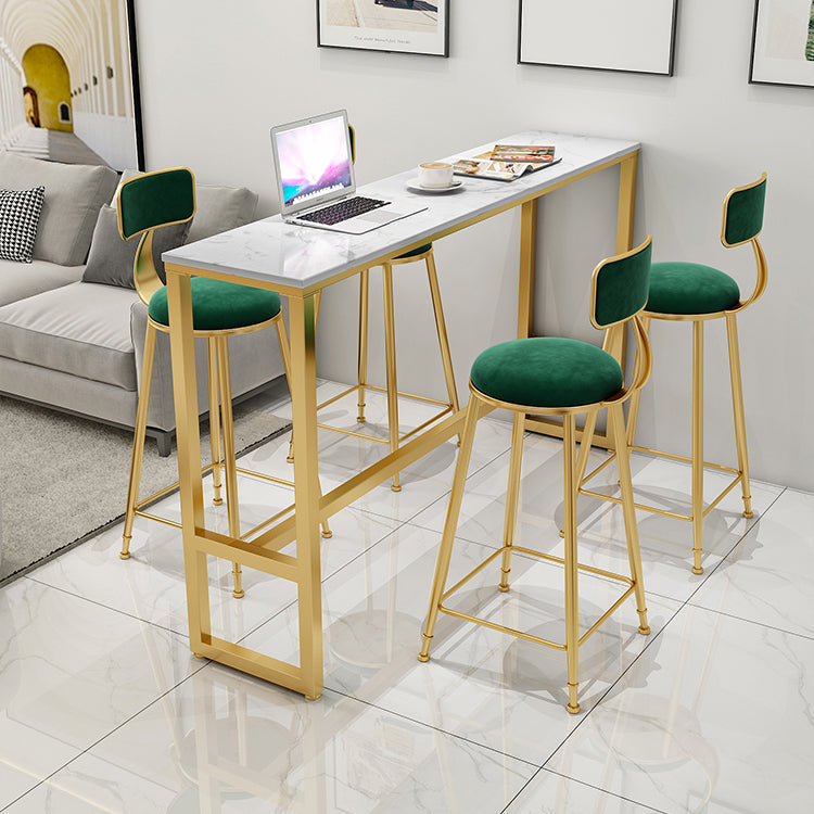 Scandinavian Footrest Counter Chair Low Back Round Upholstered Counter-height Stool Clearhalo 'Bar Furniture' 'Bar Stools' 'bar_stools' 'furn' 'furn_bar_stools' 'Furniture' 'furniture_bar_stools' 'Kitchen & Dining Furniture' 5062290