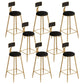 Scandinavian Footrest Counter Chair Low Back Round Upholstered Counter-height Stool Black 8 Piece Set Clearhalo 'Bar Furniture' 'Bar Stools' 'bar_stools' 'furn' 'furn_bar_stools' 'Furniture' 'furniture_bar_stools' 'Kitchen & Dining Furniture' 5062294