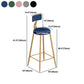 Scandinavian Footrest Counter Chair Low Back Round Upholstered Counter-height Stool Clearhalo 'Bar Furniture' 'Bar Stools' 'bar_stools' 'furn' 'furn_bar_stools' 'Furniture' 'furniture_bar_stools' 'Kitchen & Dining Furniture' 5062303