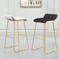 Coffee Shop Counter Stool Glam Metal Footrest Low Back Counter Stools Clearhalo 'Bar Furniture' 'Bar Stools' 'bar_stools' 'furn' 'furn_bar_stools' 'Furniture' 'furniture_bar_stools' 'Kitchen & Dining Furniture' 5062304