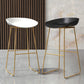 Coffee Shop Counter Stool Glam Metal Footrest Low Back Counter Stools Clearhalo 'Bar Furniture' 'Bar Stools' 'bar_stools' 'furn' 'furn_bar_stools' 'Furniture' 'furniture_bar_stools' 'Kitchen & Dining Furniture' 5062306