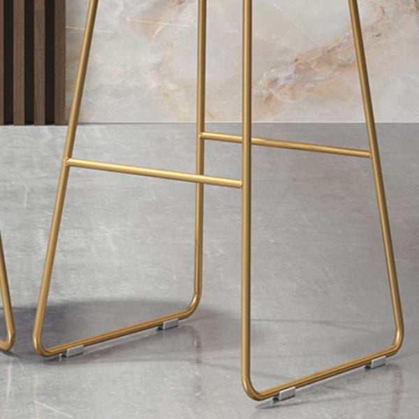 Coffee Shop Counter Stool Glam Metal Footrest Low Back Counter Stools Clearhalo 'Bar Furniture' 'Bar Stools' 'bar_stools' 'furn' 'furn_bar_stools' 'Furniture' 'furniture_bar_stools' 'Kitchen & Dining Furniture' 5062316