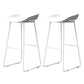 Coffee Shop Counter Stool Glam Metal Footrest Low Back Counter Stools Textured White 2 Piece Set Clearhalo 'Bar Furniture' 'Bar Stools' 'bar_stools' 'furn' 'furn_bar_stools' 'Furniture' 'furniture_bar_stools' 'Kitchen & Dining Furniture' 5062324