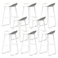 Coffee Shop Counter Stool Glam Metal Footrest Low Back Counter Stools Textured White 8 Piece Set Clearhalo 'Bar Furniture' 'Bar Stools' 'bar_stools' 'furn' 'furn_bar_stools' 'Furniture' 'furniture_bar_stools' 'Kitchen & Dining Furniture' 5062327