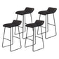 Coffee Shop Counter Stool Glam Metal Footrest Low Back Counter Stools Gloss Black 4 Piece Set Clearhalo 'Bar Furniture' 'Bar Stools' 'bar_stools' 'furn' 'furn_bar_stools' 'Furniture' 'furniture_bar_stools' 'Kitchen & Dining Furniture' 5062337