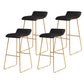 Coffee Shop Counter Stool Glam Metal Footrest Low Back Counter Stools Black-Gold 4 Piece Set Clearhalo 'Bar Furniture' 'Bar Stools' 'bar_stools' 'furn' 'furn_bar_stools' 'Furniture' 'furniture_bar_stools' 'Kitchen & Dining Furniture' 5062341