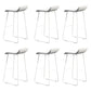 Coffee Shop Counter Stool Glam Metal Footrest Low Back Counter Stools Gloss White 6 Piece Set Clearhalo 'Bar Furniture' 'Bar Stools' 'bar_stools' 'furn' 'furn_bar_stools' 'Furniture' 'furniture_bar_stools' 'Kitchen & Dining Furniture' 5062346
