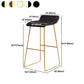Coffee Shop Counter Stool Glam Metal Footrest Low Back Counter Stools Clearhalo 'Bar Furniture' 'Bar Stools' 'bar_stools' 'furn' 'furn_bar_stools' 'Furniture' 'furniture_bar_stools' 'Kitchen & Dining Furniture' 5062349