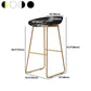 Coffee Shop Counter Stool Glam Metal Footrest Low Back Counter Stools Clearhalo 'Bar Furniture' 'Bar Stools' 'bar_stools' 'furn' 'furn_bar_stools' 'Furniture' 'furniture_bar_stools' 'Kitchen & Dining Furniture' 5062351