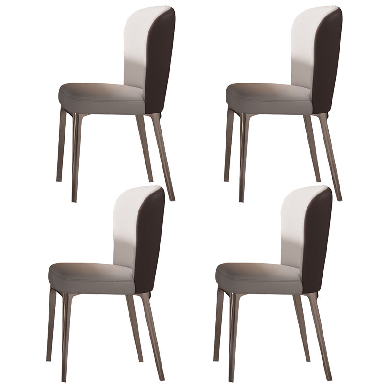 Extendable Sintered Stone Dining Set Rectangle 1/4/5/7 Pieces Kitchen Table with Chairs 4 White Chairs Clearhalo 'Dining Room Sets' 'Dining Tables & Seating' 'dining_room_set' 'furn' 'furn_dining_room_set' 'Furniture' 'furniture_dining_room_set' 'Kitchen & Dining Furniture' 5062354
