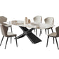 Modern Sintered Stone Top Dining Set Rectangle 1/2/4/5/6/7 Pieces Dining Room Table Set 6 Pieces: Table, 5 Chairs Clearhalo 'Dining Room Sets' 'Dining Tables & Seating' 'dining_room_set' 'furn' 'furn_dining_room_set' 'Furniture' 'furniture_dining_room_set' 'Kitchen & Dining Furniture' 5062366
