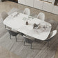 Designer Style Sintered Stone Dining Set Rectangle 1/3/4/5/7 Pieces Dining Room Table Set 7 Pieces: Table, 6 Chairs Clearhalo 'Dining Room Sets' 'Dining Tables & Seating' 'dining_room_set' 'furn' 'furn_dining_room_set' 'Furniture' 'furniture_dining_room_set' 'Kitchen & Dining Furniture' 5062388