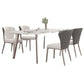 Designer Style Sintered Stone Top Dining Set Rectangle 1/4/5/7 Pieces Dining Table Set 5 Pieces: Table, 4 Chairs Clearhalo 'Dining Room Sets' 'Dining Tables & Seating' 'dining_room_set' 'furn' 'furn_dining_room_set' 'Furniture' 'furniture_dining_room_set' 'Kitchen & Dining Furniture' 5062401