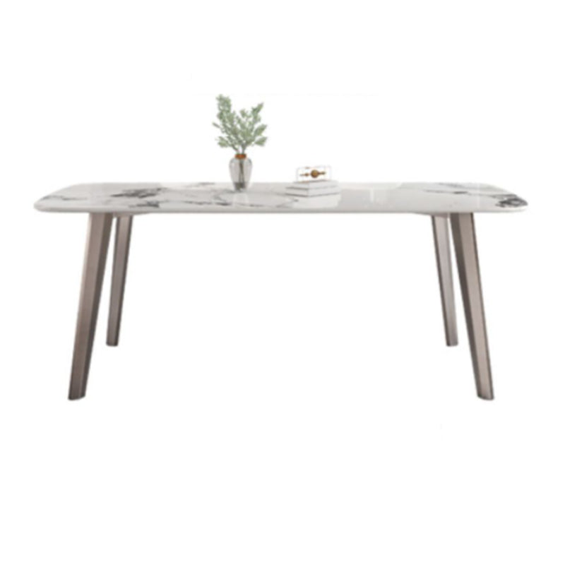 Designer Style Sintered Stone Top Dining Set Rectangle 1/4/5/7 Pieces Dining Table Set Clearhalo 'Dining Room Sets' 'Dining Tables & Seating' 'dining_room_set' 'furn' 'furn_dining_room_set' 'Furniture' 'furniture_dining_room_set' 'Kitchen & Dining Furniture' 5062402