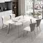 Designer Style Sintered Stone Top Dining Set Rectangle 1/4/5/7 Pieces Dining Table Set Clearhalo 'Dining Room Sets' 'Dining Tables & Seating' 'dining_room_set' 'furn' 'furn_dining_room_set' 'Furniture' 'furniture_dining_room_set' 'Kitchen & Dining Furniture' 5062405